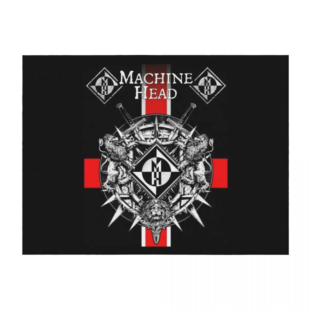 

Machine Head Band - Poster Throw Blanket Heavy Hairy Soft Furry Blankets
