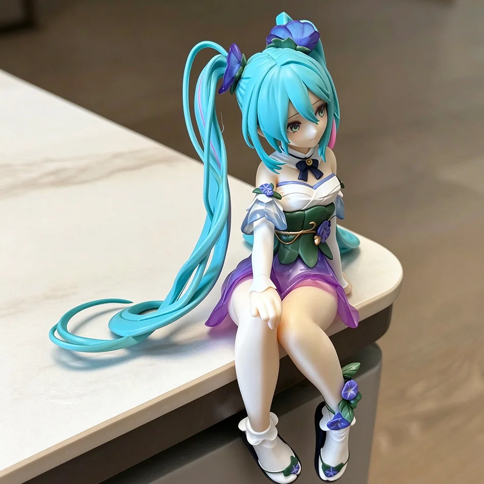 Hatsune Miku Anime Figure Virtual Singer PVC Collectible Statue Figurine, Kawaii Computer Desk Ornament Cake Topper Model Toy view 3