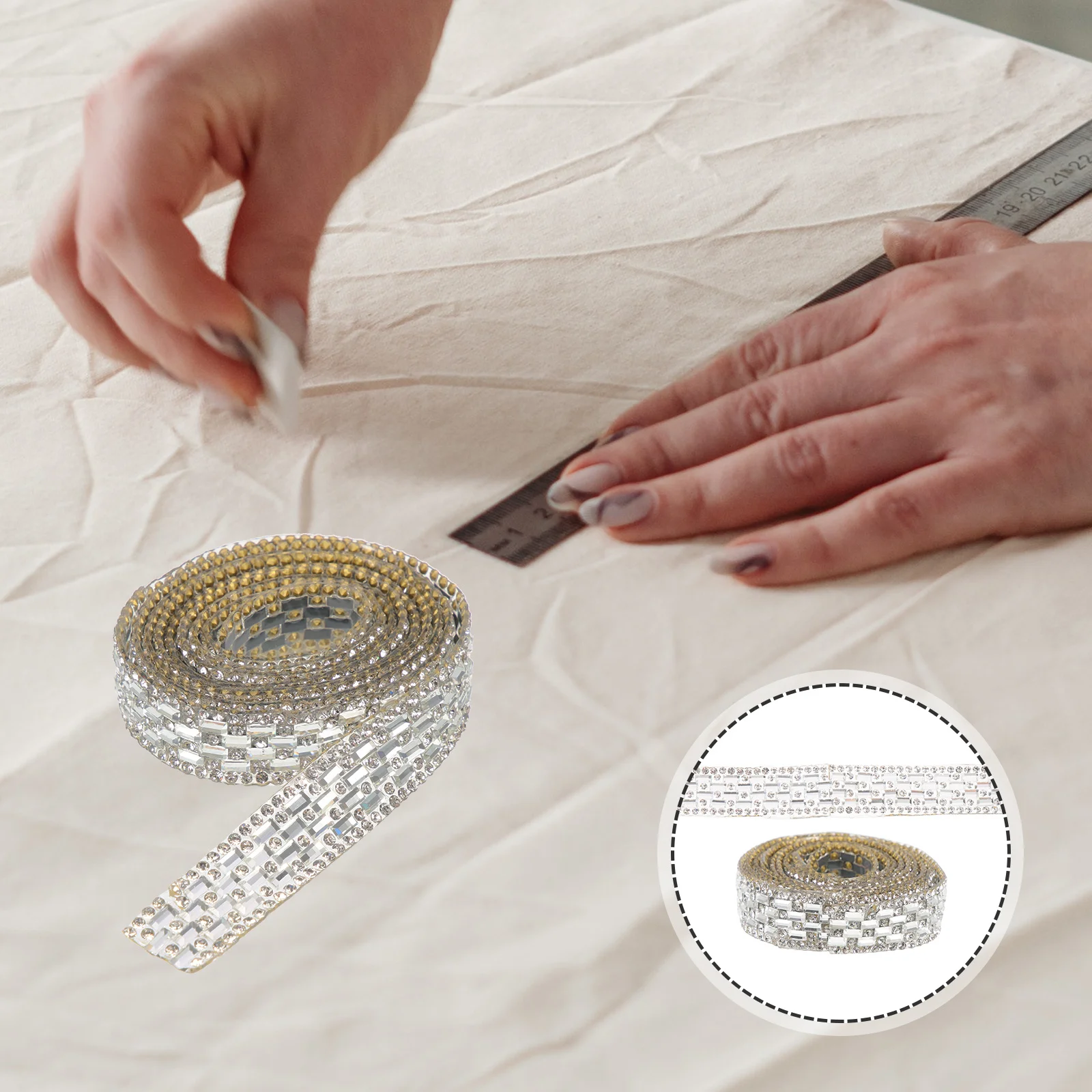 رائعة حجر الراين الشريط DIY الحرفية تقليم استبدال الملابس تقليم خفيفة الوزن المحمولة سلسلة وحيد القرن زي الملحقات