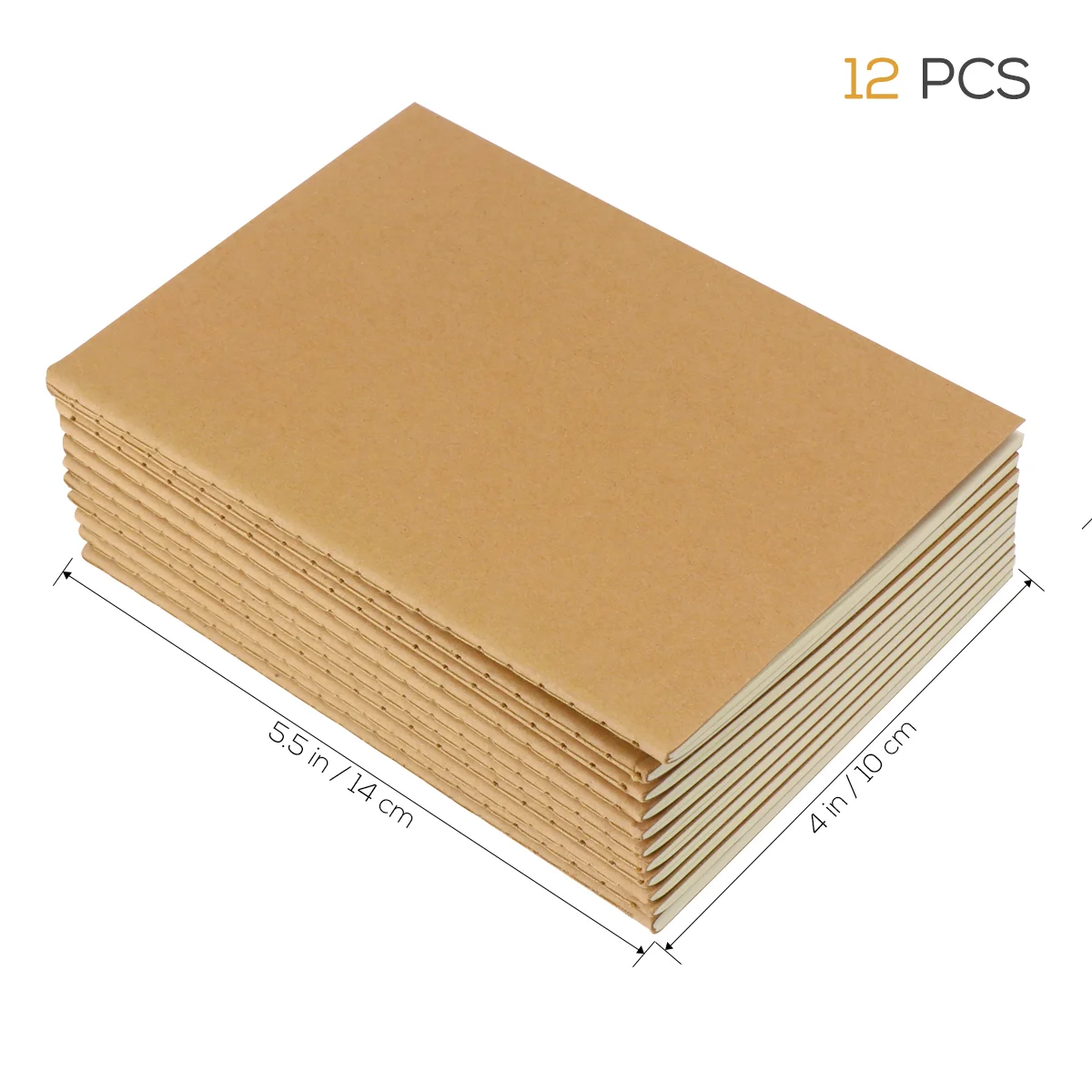 12PCS Kraft The Notebook Book Journal Mini Paper Blank Pocket Bulk Kids Craft Brown Travel Traveler Cover Book Page Diary