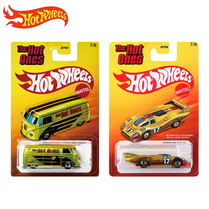 Nuevo Hot Wheels The Hot Ones Retro Series JBY68, Juguete de Auto de Aleación Fundida a Presión a Escala 1:64, Colección de Modelos de Autos, Juguete de Pasatiempo, Regalo de Cumpleaños para Niños