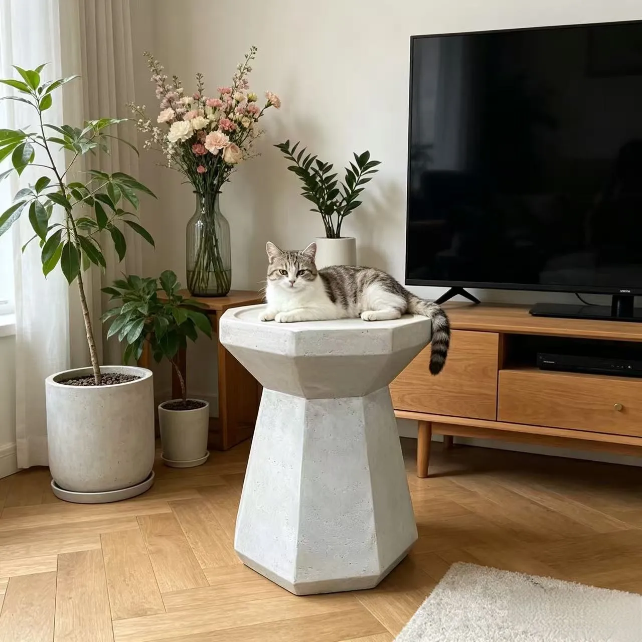 Nordic designer creative small side few B & B cream wind cafe side few small round table small coffee