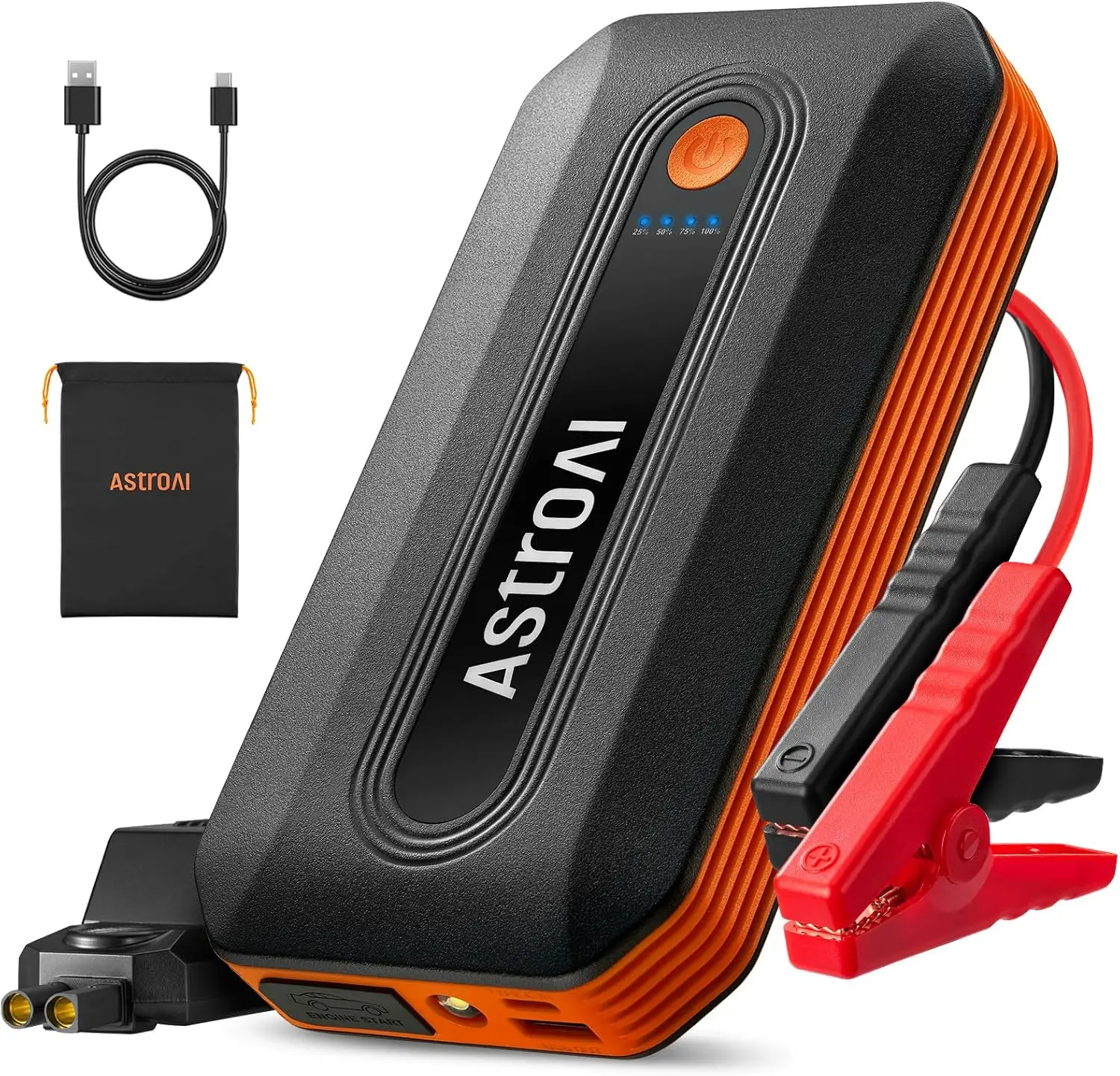 

3000A Peak Car Jump Starter, 12V Portable Battery Pack for Gasoline/Diesel Engines up to 9.0L/7.0L with Flashlight and Cables