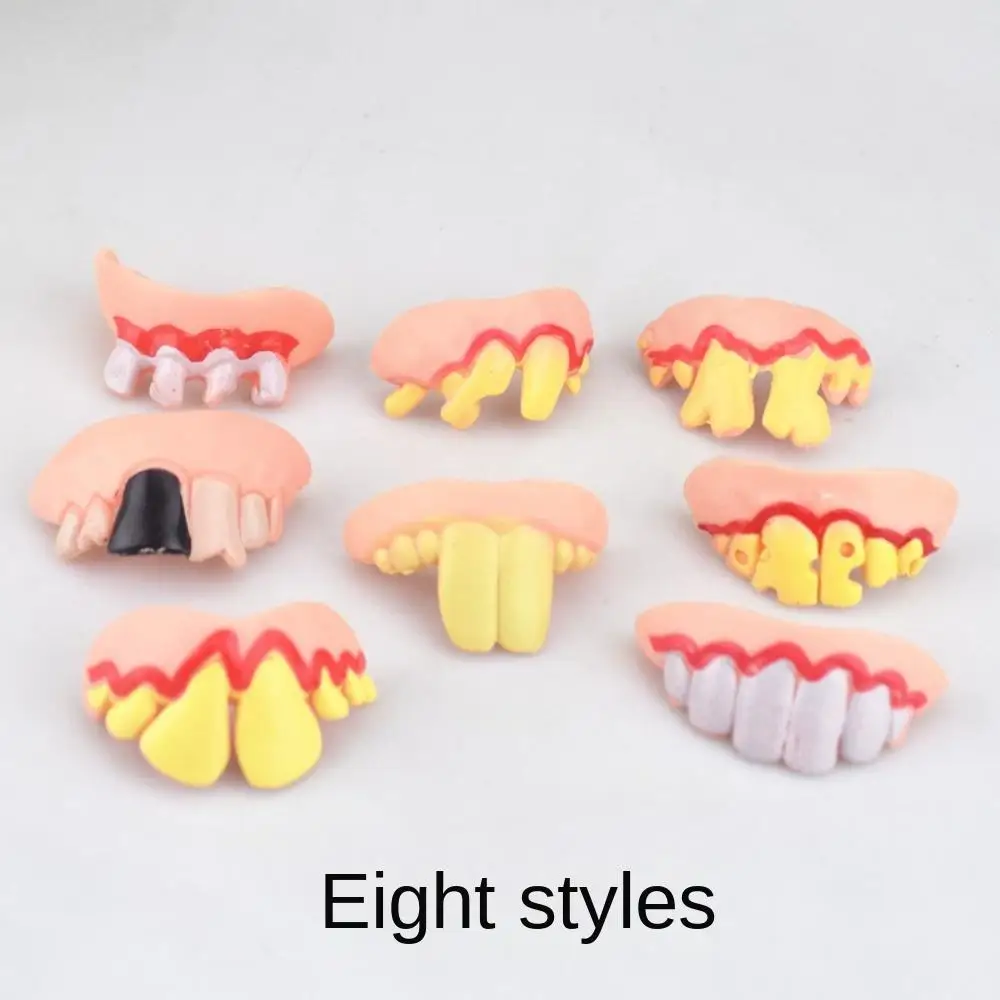 Denture Gags Funny Dentures 10 Style Shocker Fake Denture Teeth Rubber Funny Ugly Fake Teeth Halloween Decor Prop
