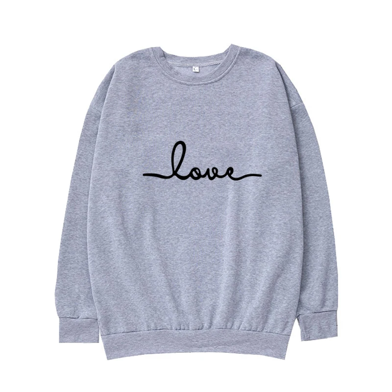 

Y 2k Love Letter Printed Round Neck Sweatshirt, Autumn and Winter Casual Sweatshirt, T Valentine's Day, Interesting and Creative