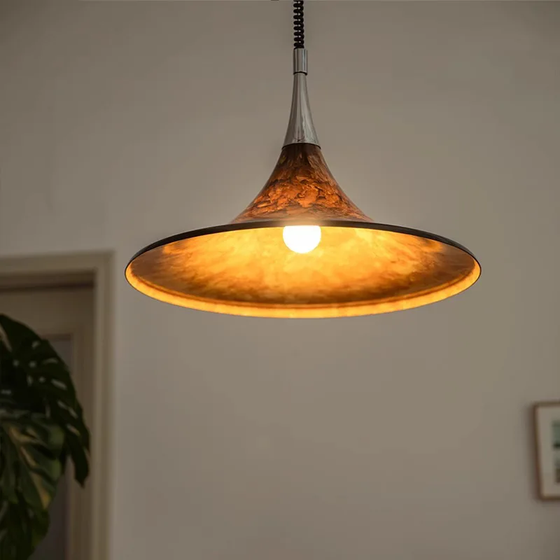 

Medieval restaurant chandelier lift painting creative living room island cafe study main design telescopic lamp