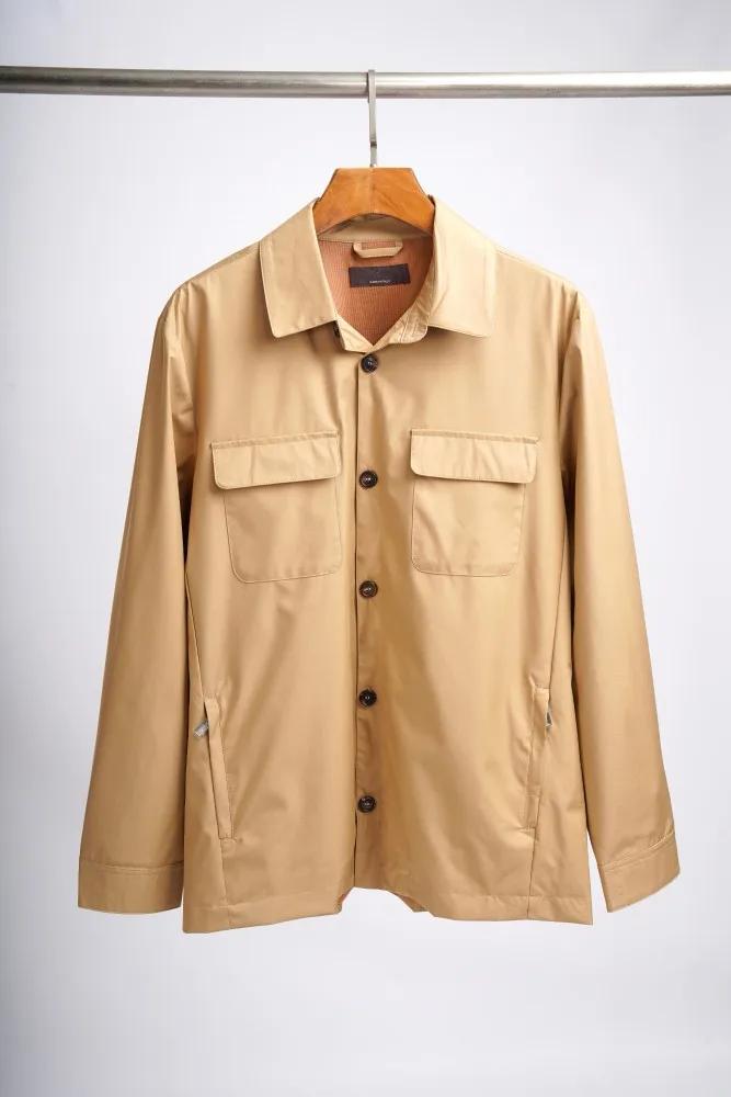  men's old money style business casual workwear unique large pocket comfortable wool-lined jacket windbreaker