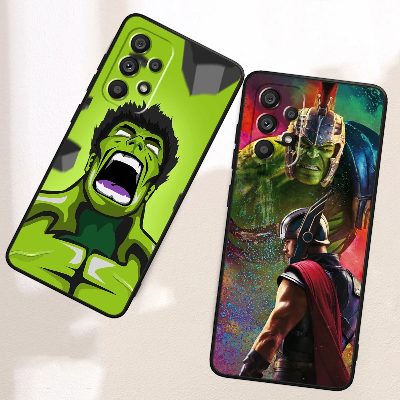 Hulk Thanos Marvel Cool For Samsung A53 A52 A33 A32 A51 A71 A21S A13 A73 A55 A22 A23 A35 A72 A54 A12 5G Black Funda Phone Case