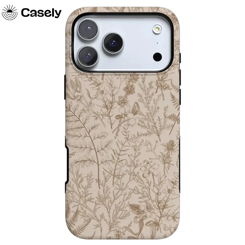 Vintage Botanical Sketch Casely Phone Case for Samsung Galaxy S20 S23 S24 S25 S26 FE Plus Ultra Edge 5G Double-layer Back Cover