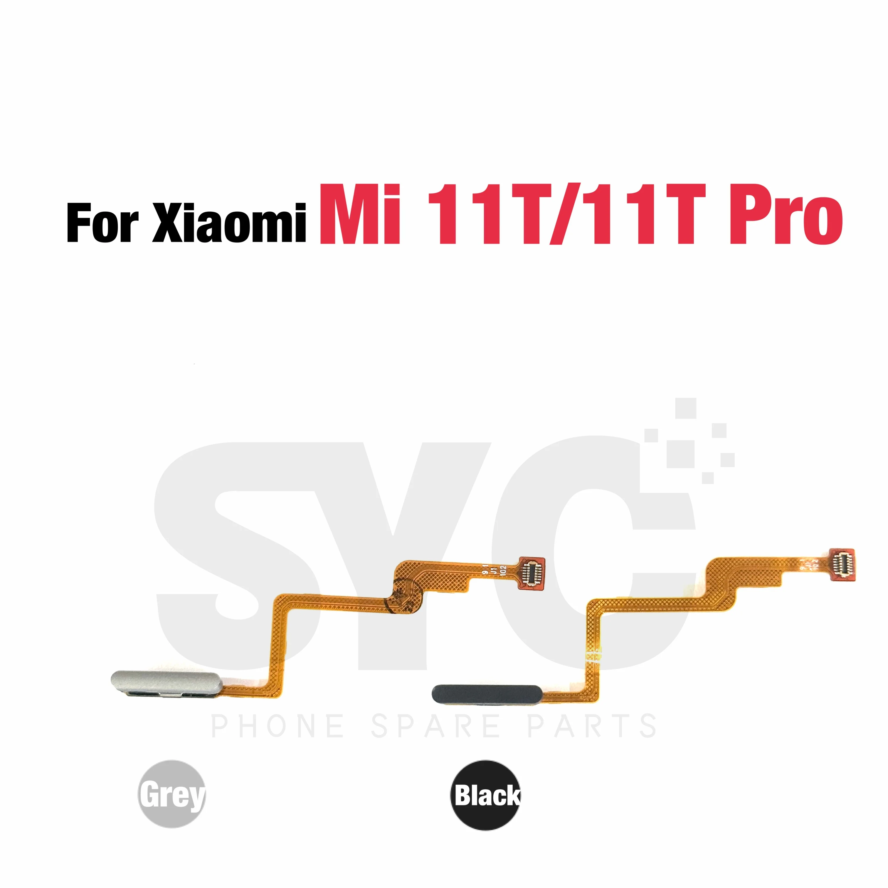 SYC Finger Reader Fingerprint Reader Sensor Home Button Ribbon Power Switch On Off Flex Cable For Xiaomi Mi 11T / 11T Pro