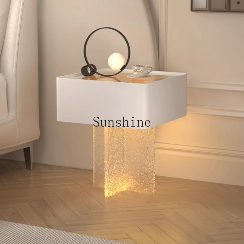 

Small and medium-sized apartment simple modern home master bedroom suspended storage smart bedside table