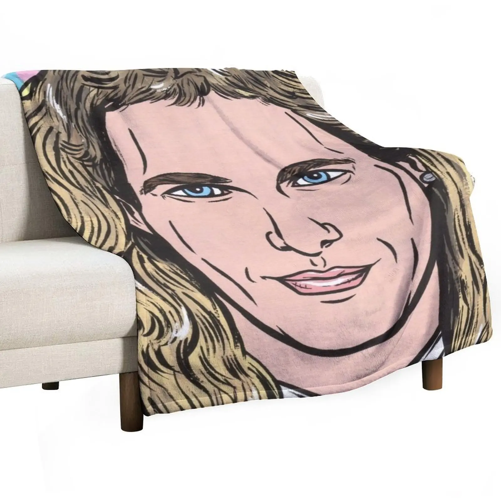 

Michael Bolton Throw Blanket Travel Soft Plaid Personalized Gift Nap Blankets