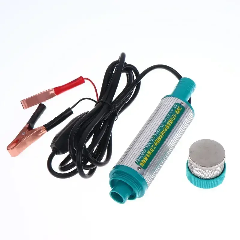 For Pumping Diesel Oil Water Submersible Fuel Transfer Car Electric DC Refueling Pump 12V Mini Aluminum Alloy Shell 30L/min