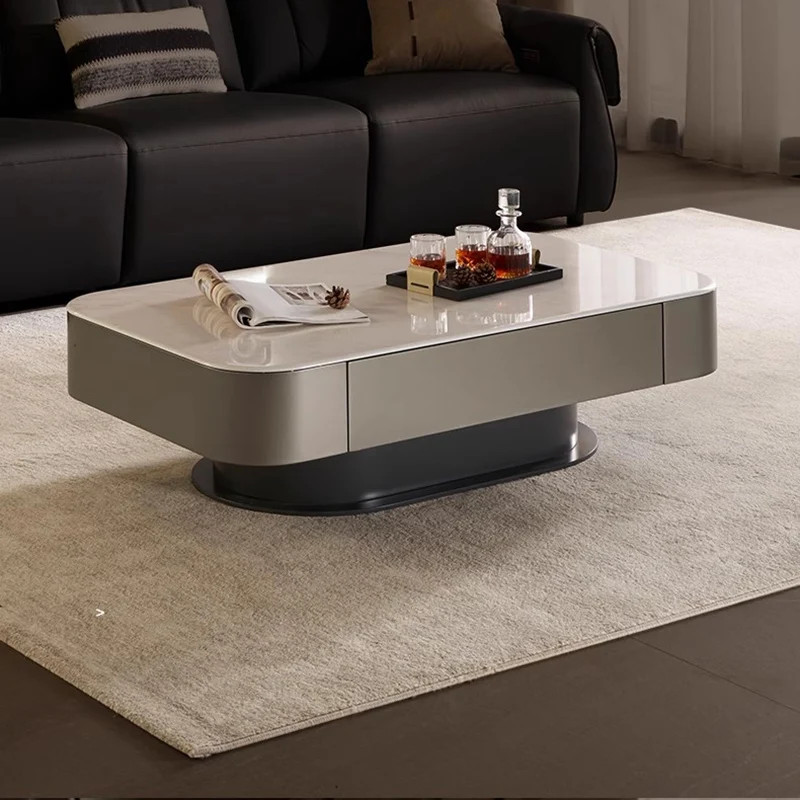 أدراج عشاء طاولة القهوة غرفة نوم فاخرة غرفة المعيشة الحديثة المطبخ طاولة جانبية تتحرك Kaffee Tische أثاث النمط الصيني