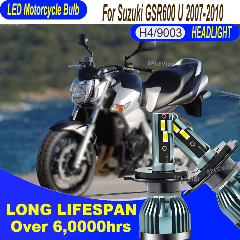 1/2pcs LED Motorcycle Headlight Headlamp Bulbs 6000-6500K White Minute DIY Installation For Suzuki GSR600 U 2007 2008 2009 2010