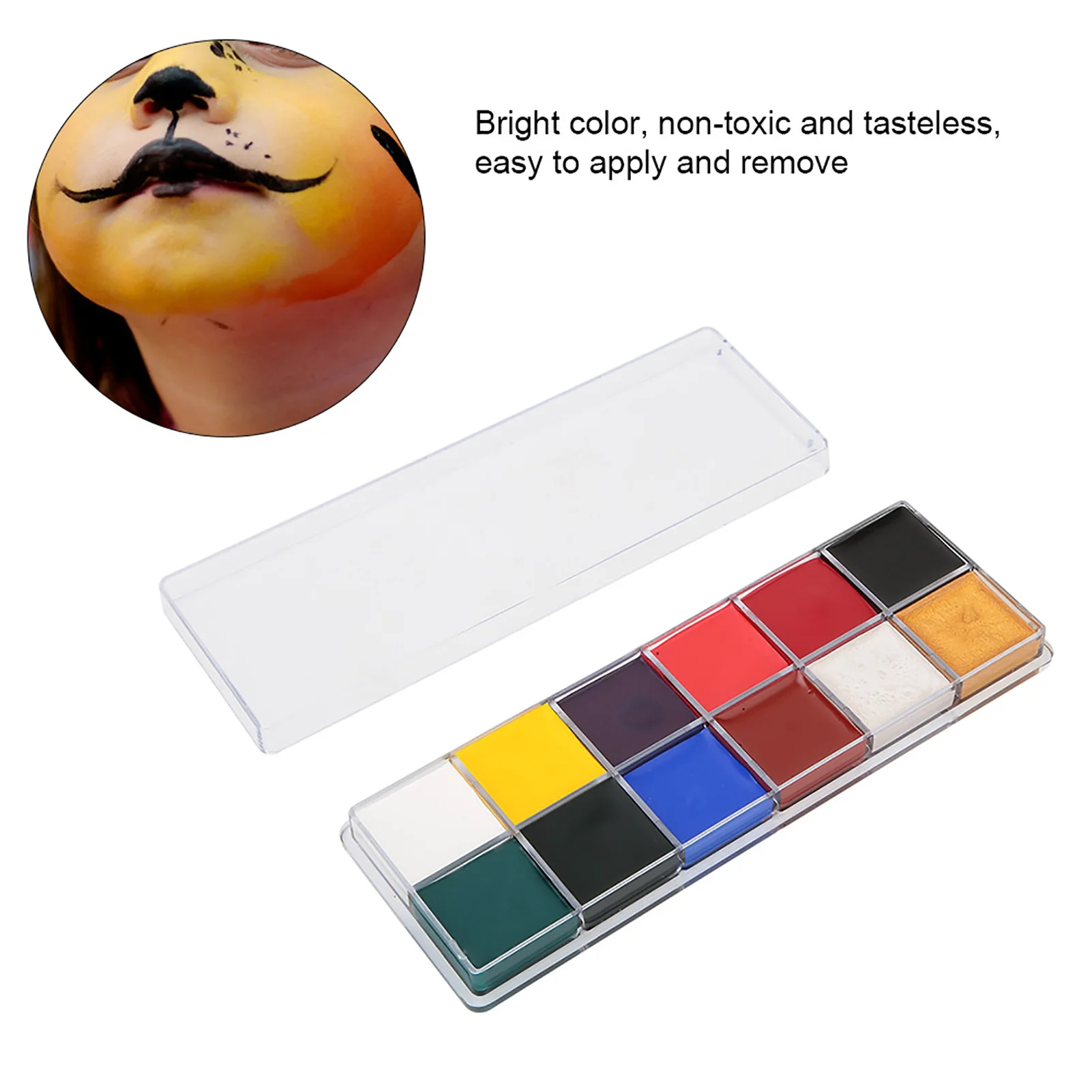 12 Colors Non Toxic Oil Paint Halloween Face Body Painting Makeup Set