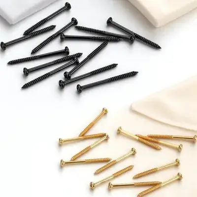 

12 pcs Pickup Gold Guitar Mounting For Pb Jb P90 Pickups 37Mm Pickup Screws Humbucker 3Mm Metal Replacement Screws