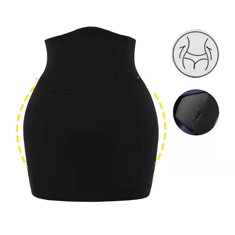 High Waist Bodycon Skirt Women's Sexy Tight Fit f-length with Plump Hip Pad Anti-exposure ort Skirt Commute Sle