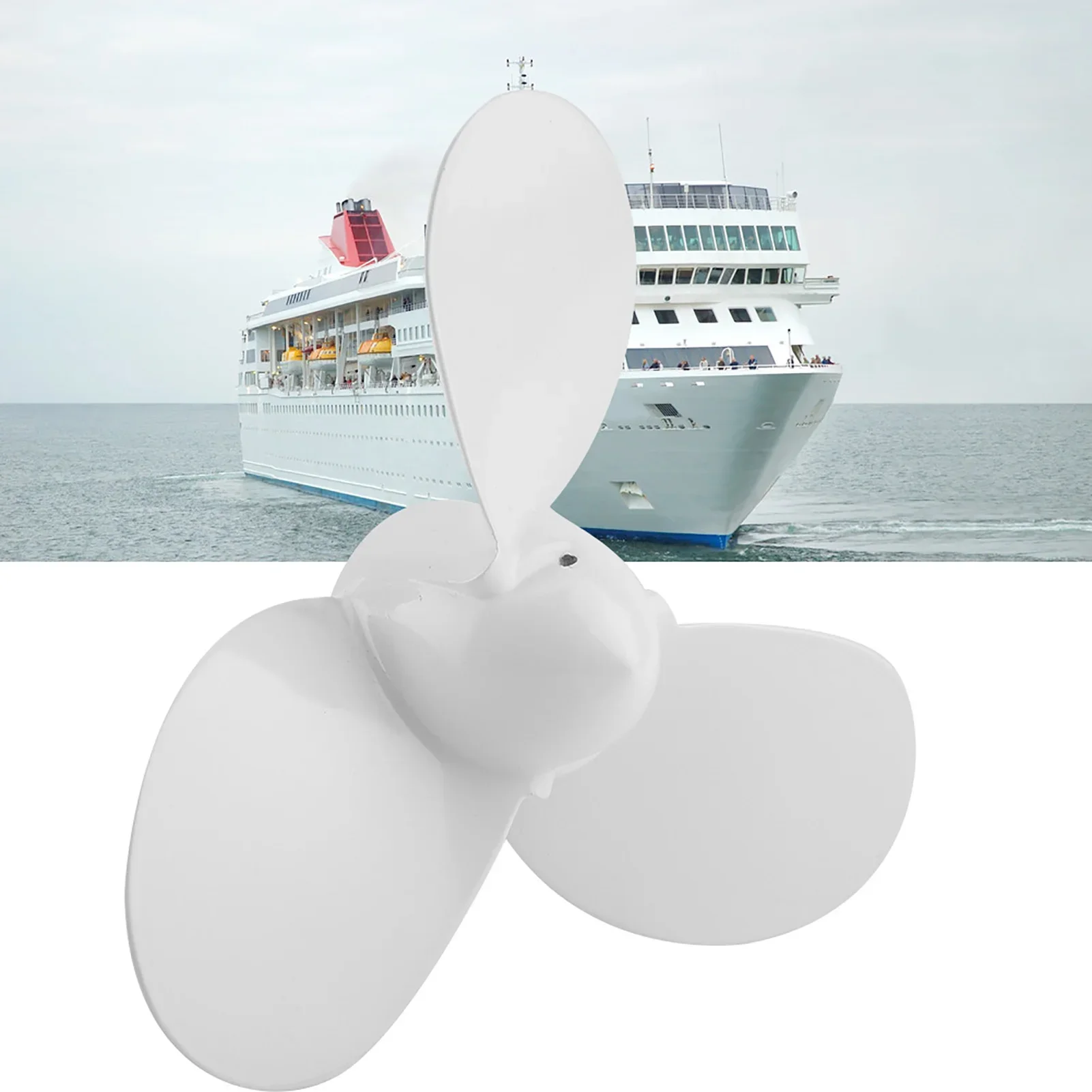 

3 Blades Motor Propeller 7 1/4 5-A 3 Blades Aluminum Propeller Boat Outboard Motor for Hangkai 3.5HP Outboard Motor Propeller