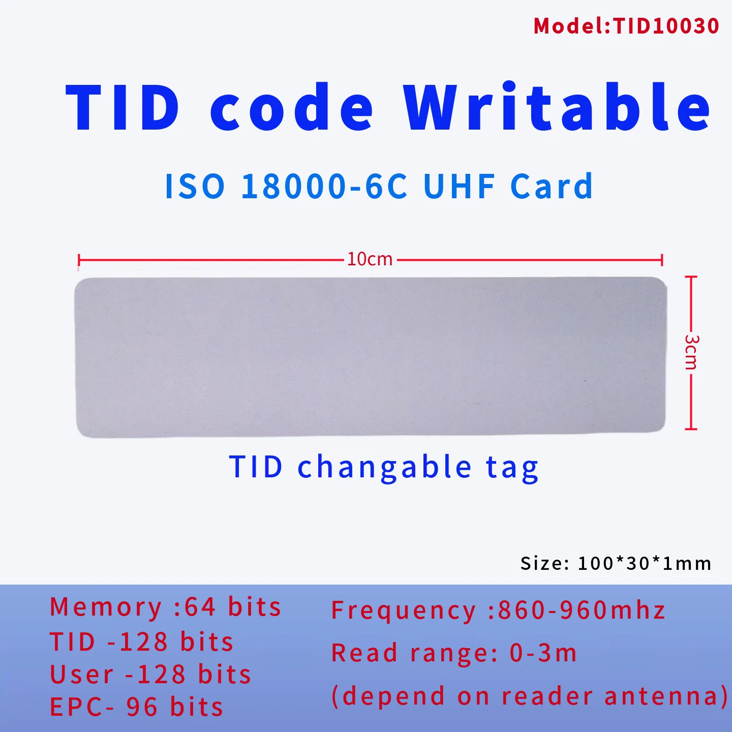 UHF RFID USB Reader Writer TID Writable Changeable ISO 18000-6C EPC Gen2 860-960MHz Tag Copier Cloner Free Software