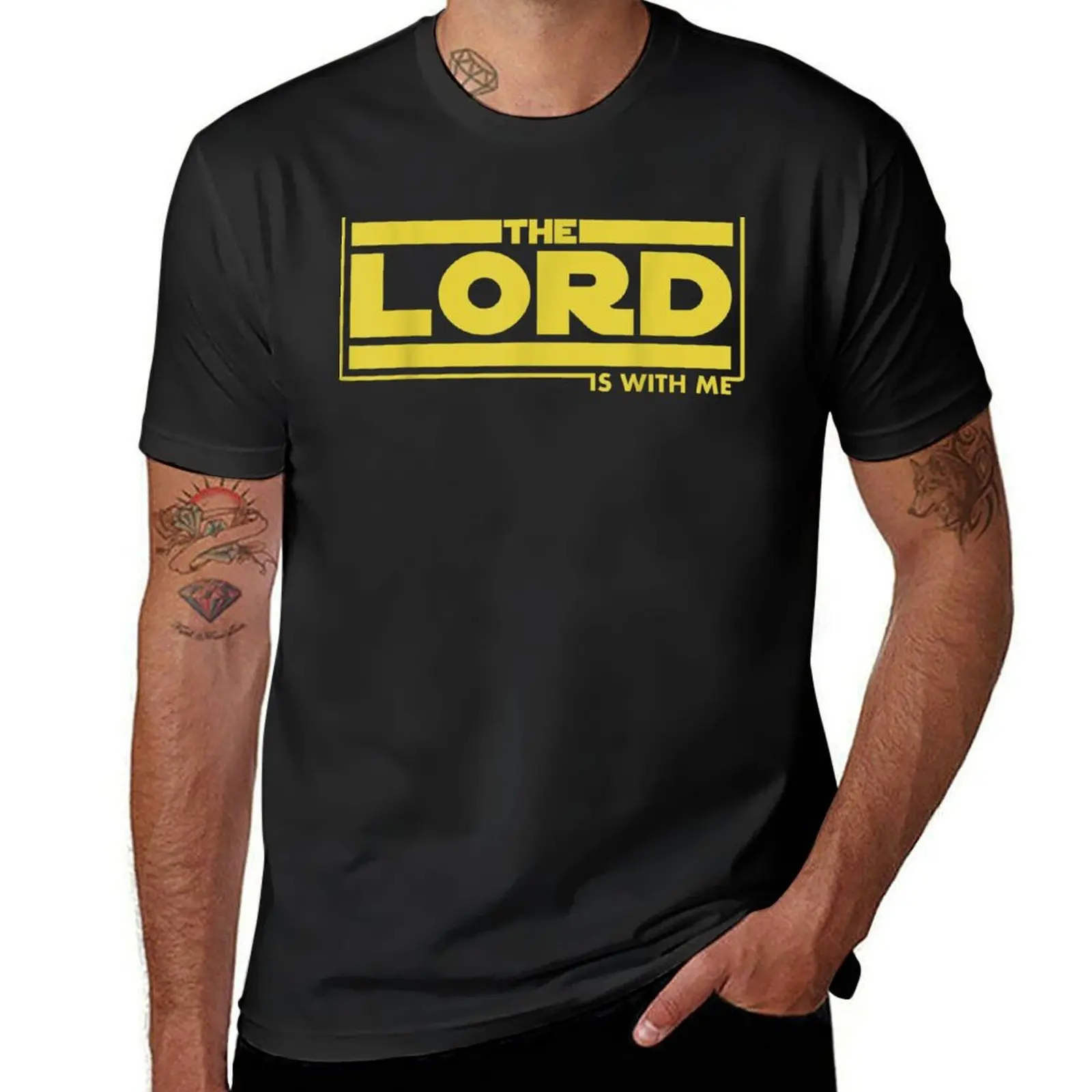 I Am One With The Lord The Lord Is With Me Faith Christian T-Shirt blacks plus sizes mens cotton t shirts