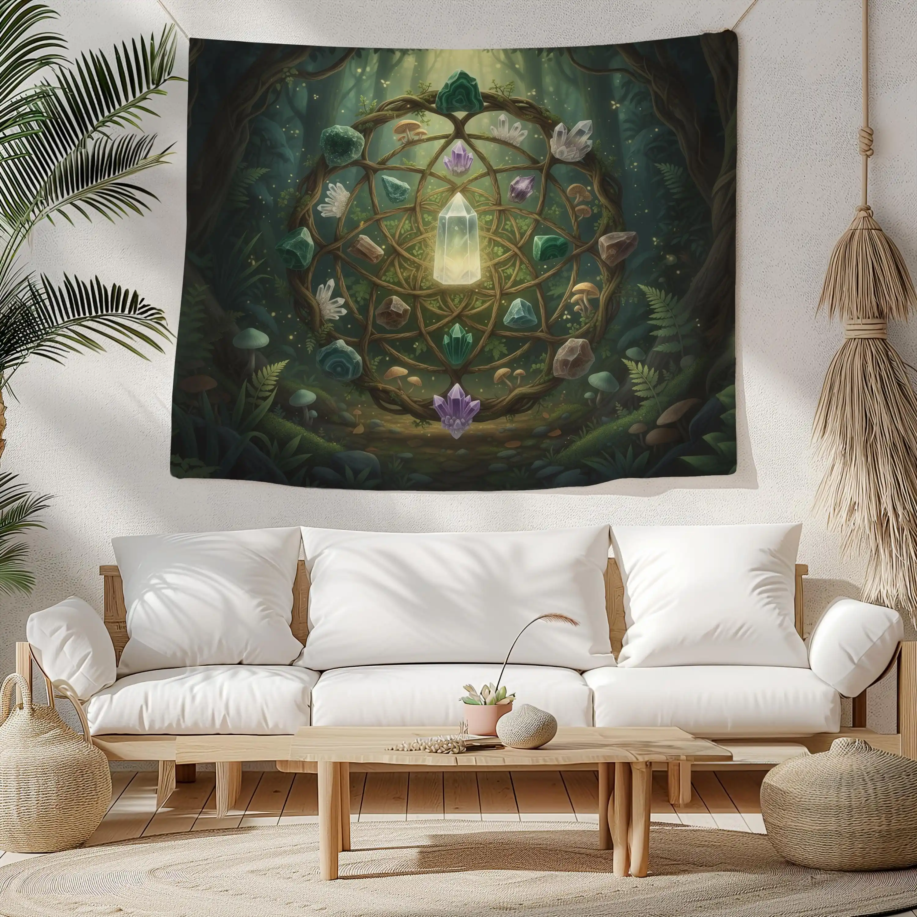 VIKAMA Cute Cartoon Bear Wall Hanging Healing And Girlish Decorative Cloth Living Room Tapestry Room Decoration