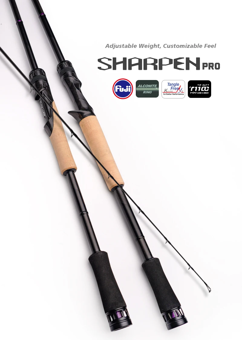 PURELURE NEW SHARPEN Pro 3,5-38g 5ft 6ft Spinn- und Casting-Ruten mit XF-Aktion, FUJI-Ringen für Zander, Barsch, Hecht und Wels – Detail 2