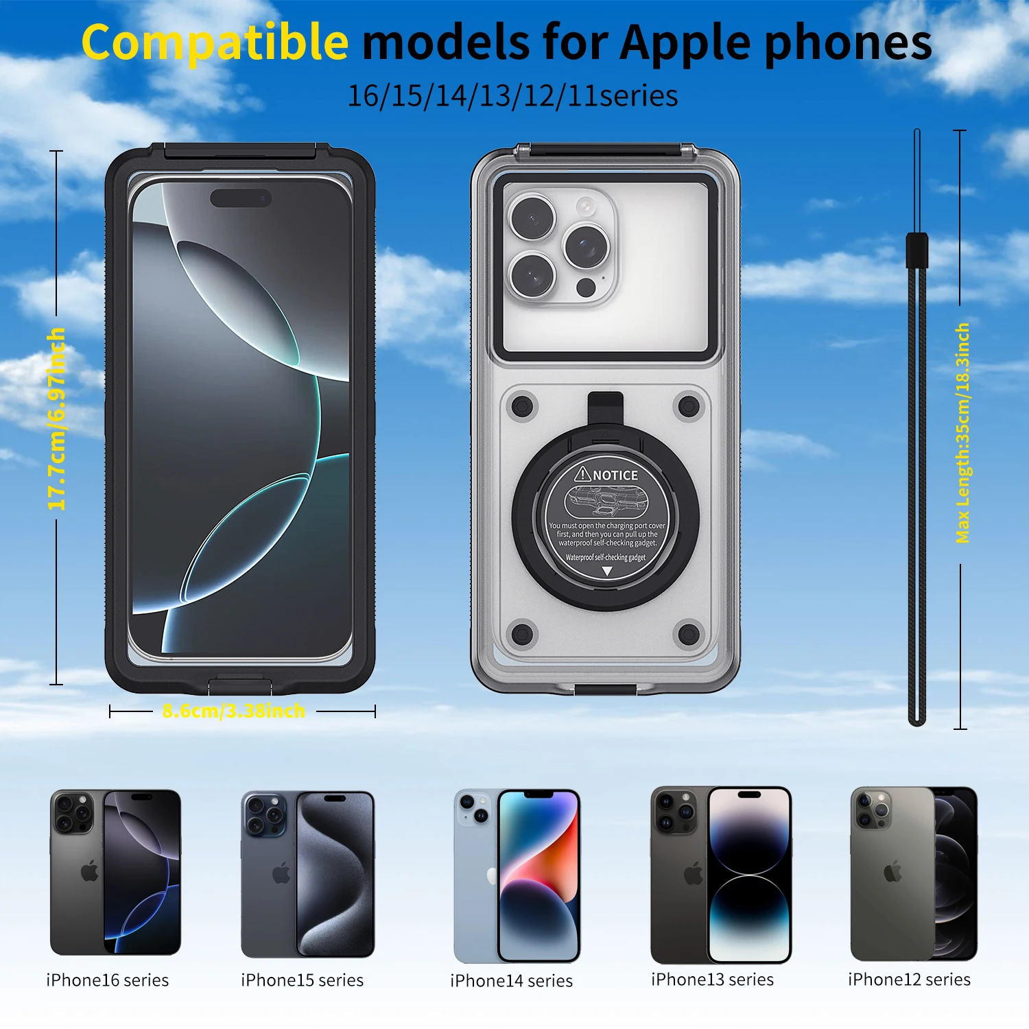 15 Meter Tiefwasserdichte Handyhülle, Geeignet für 6,9-Zoll-Geräte, Passend für iPhone, Samsung, Redmi, Etc, Vivo, Google, Oppo – Detail 16
