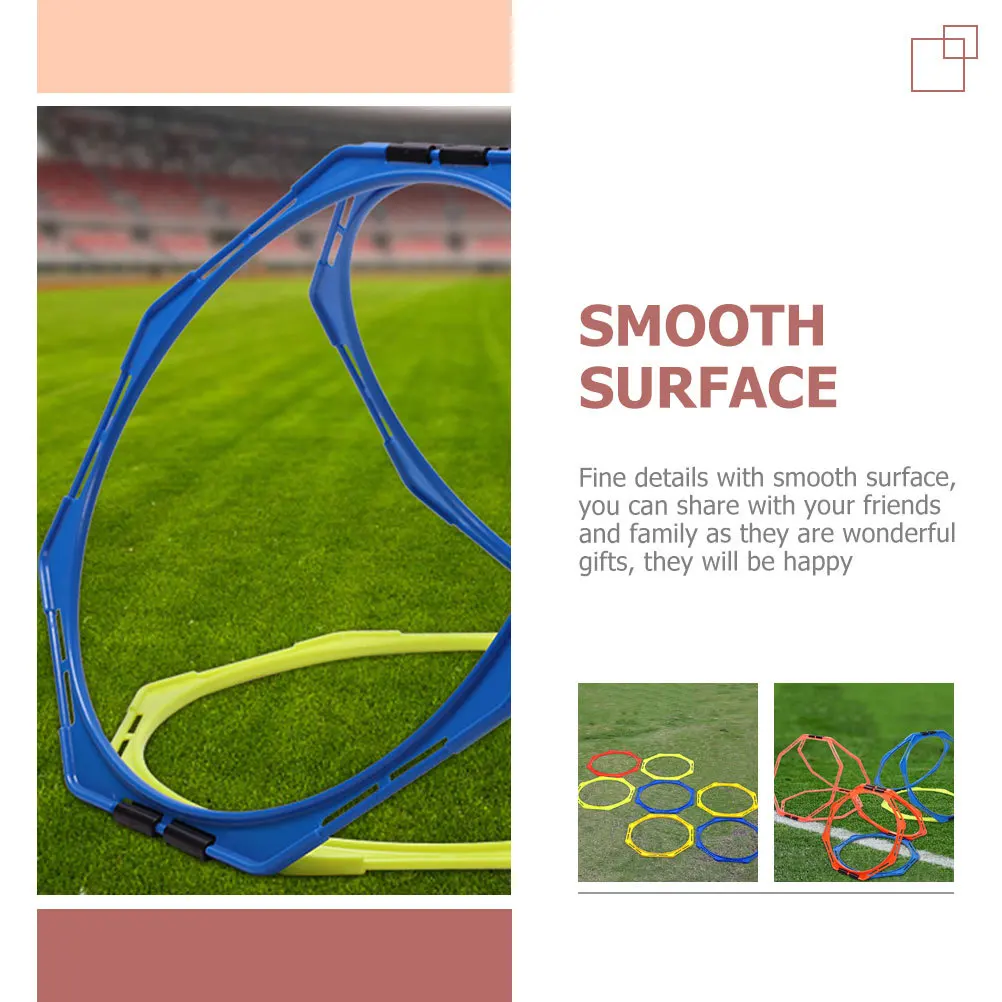 

4Pcs Training Agility Rings Bright Color Soccer Football Exercising Circles Multi-Function Speed Training Agility Rings