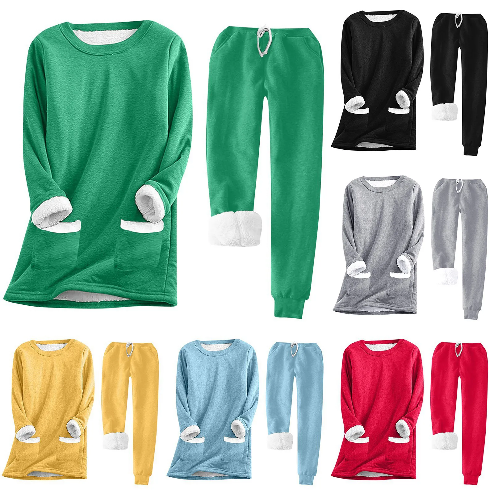 Veste Polaire Femme Hiver Pantalon Sarouel Taille Haute En Velours 2024 - Pantalon Slim, Chaud Et Pyjama Hello Kitty Femme