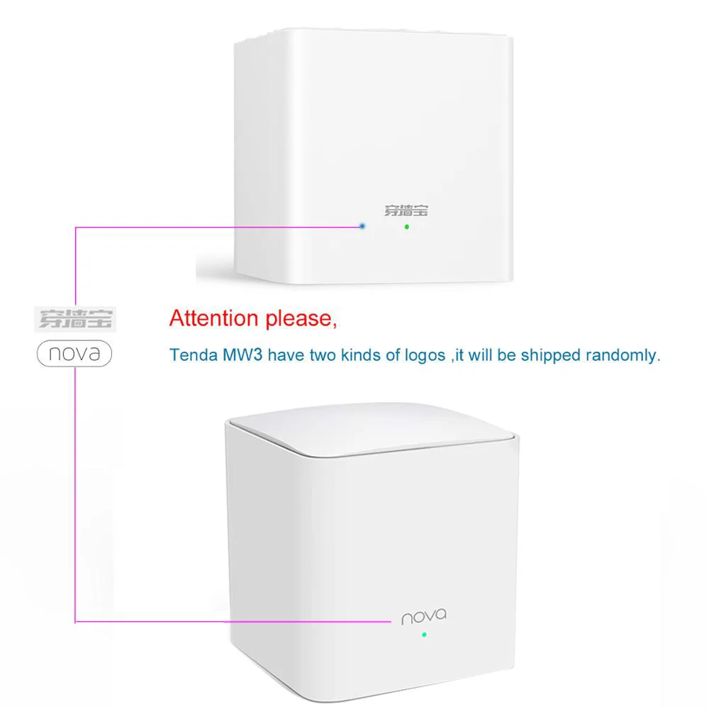 Tenda MW5G Mesh5 Nova Mesh Wireless Wifi Gigabit Router AC1200 Dual-Band Whole Home Coverage System Wireless-AC Bridge Repeater