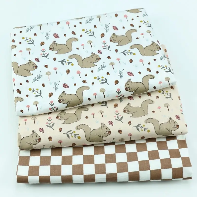 Camel Squirrel Dot Series stampato panno Patchwork fai da te per trapuntare culle per bambini cuscini abito cucito Tissus tessuto di cotone Tecido