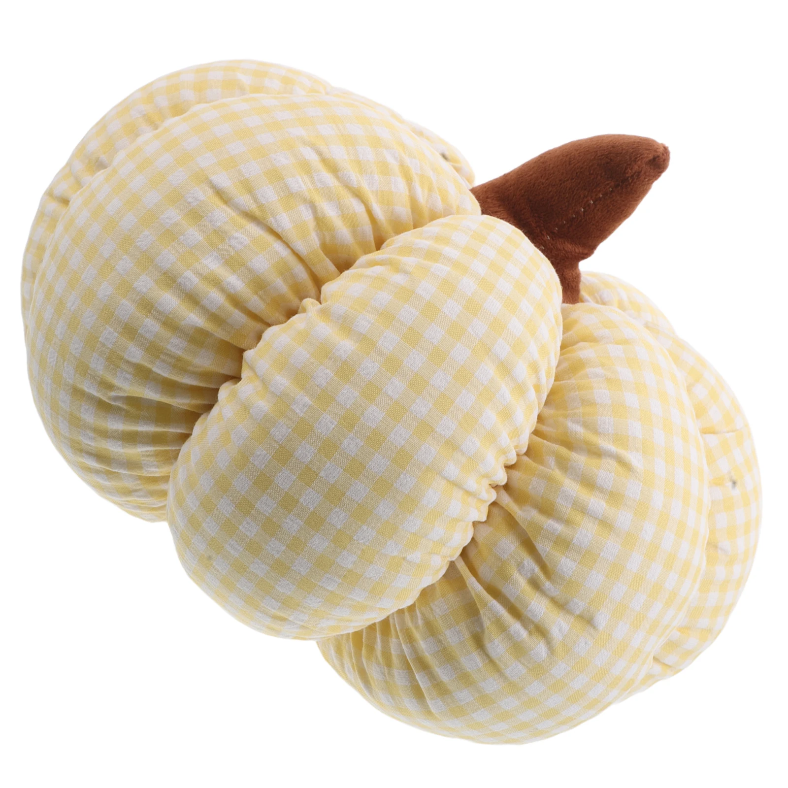 

Pumpkin Shaped Throw Pillow 3D Round Cushion for Sofa Nordic Plaid Design Cozy Home Decor Autumn Winter Holiday Decoration