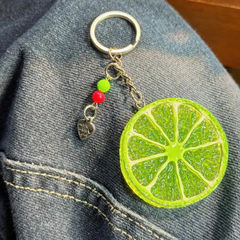 Simulations-Fruchtscheiben-Schlüsselanhänger Interessantes 3D-Design Mini-Anhänger Leichter Rucksack-Hängedekor für Kinder-Geschenktüten – Detail 13
