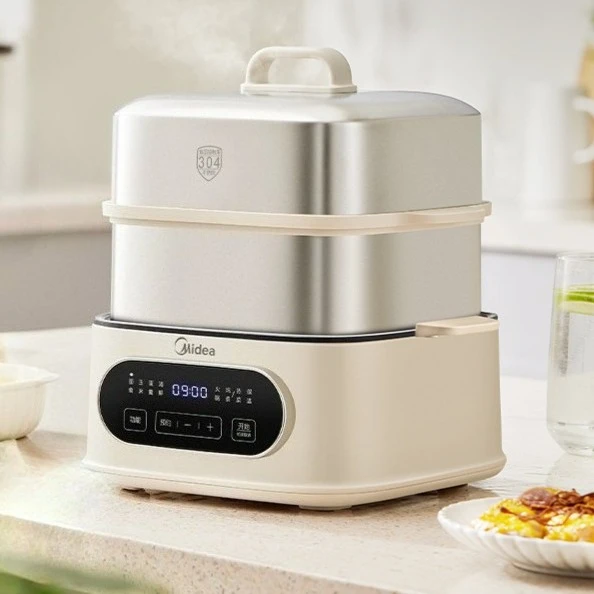 مكواة بخار كهربائية للاستخدام المنزلي، متعددة الوظائف، سعة كبيرة، حجز ذكي، وعاء متكامل للتبخير والطهي