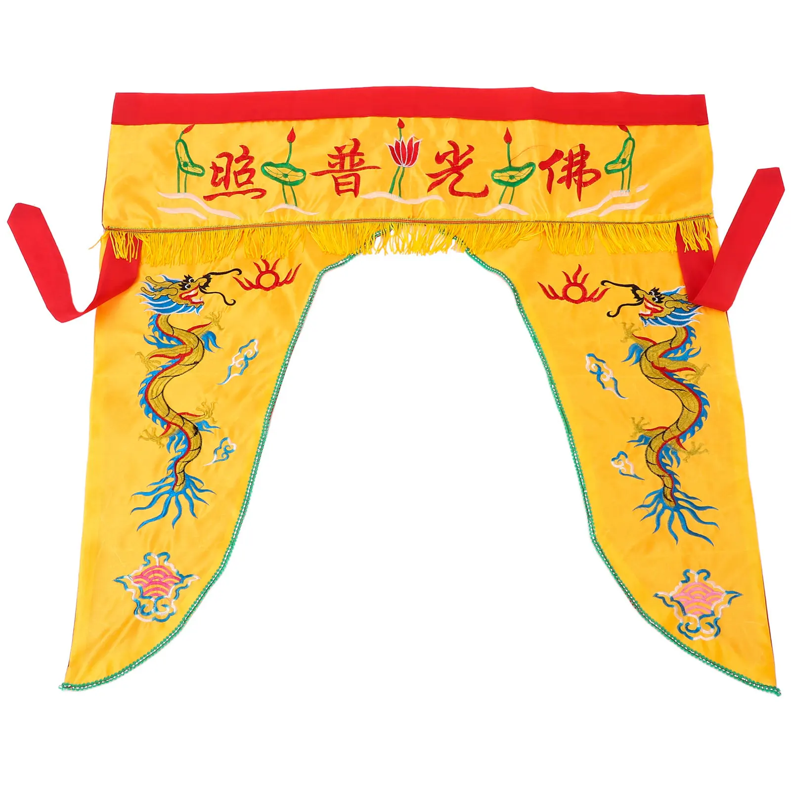 Buddhist Dragon Cloth Tent High Quality Embroidered Altar Curtain Temple Decoration Worship Cover Cloth Buddhist Curtain
