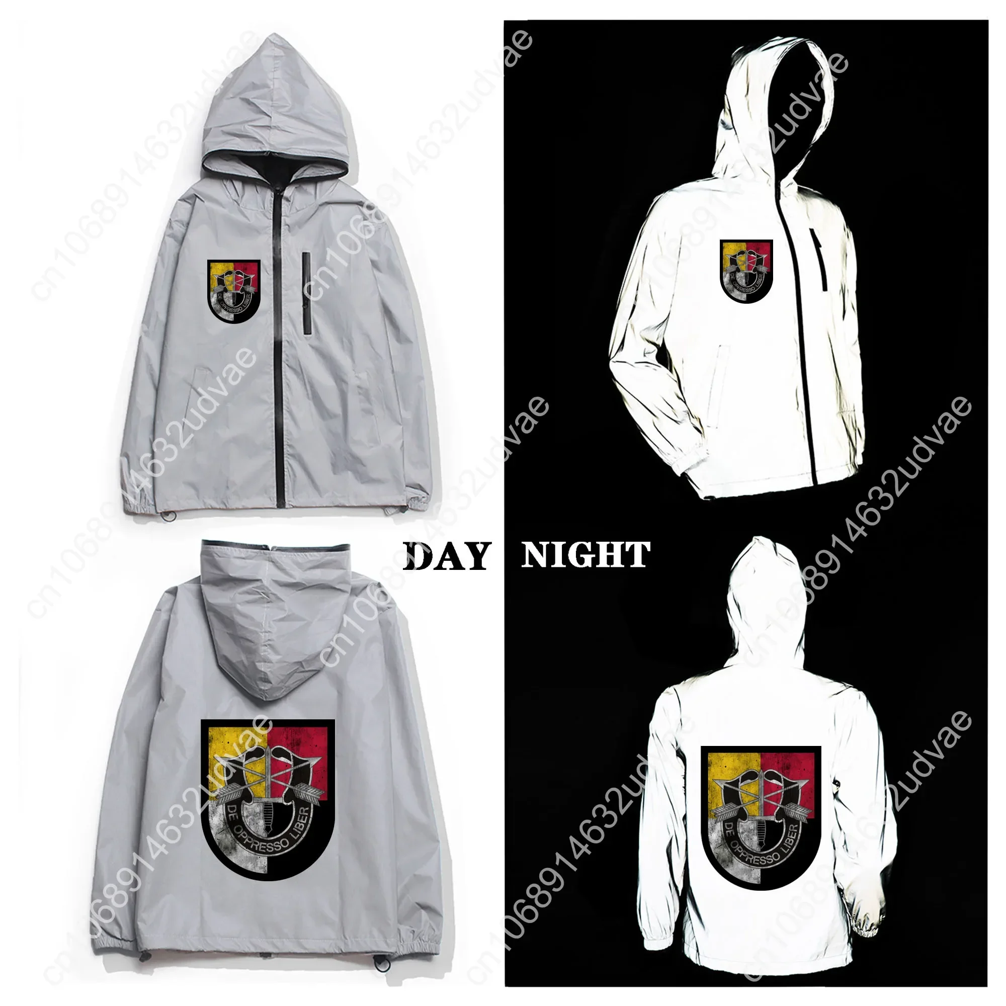 US Special Forces 3rd Special Forces SFG Reflective Jacket Mens Womens Coat Hooded Windbreaker Jackets Zipper Customized Hoodie