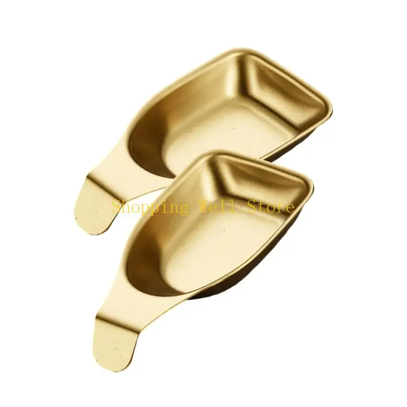 KX4B 2PC Mini Cop Condimento à prova ferrugem Pratos molho aço inoxidável para buffets que servem cozinheiros