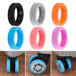 8PCS Silicone Luggage Wheels Silent Protector Luggage Accessories Noise Wheels Guard Cover Suitcase Wheels Protection Cover