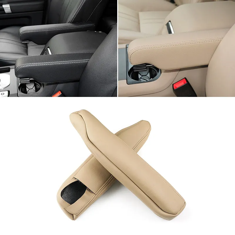 For Land Rover Discovery 3 4 2004-2016 Range Rover Sport 2005-2013 Beige Microfiber Leather Car Side Seat Armrest Handle Cover