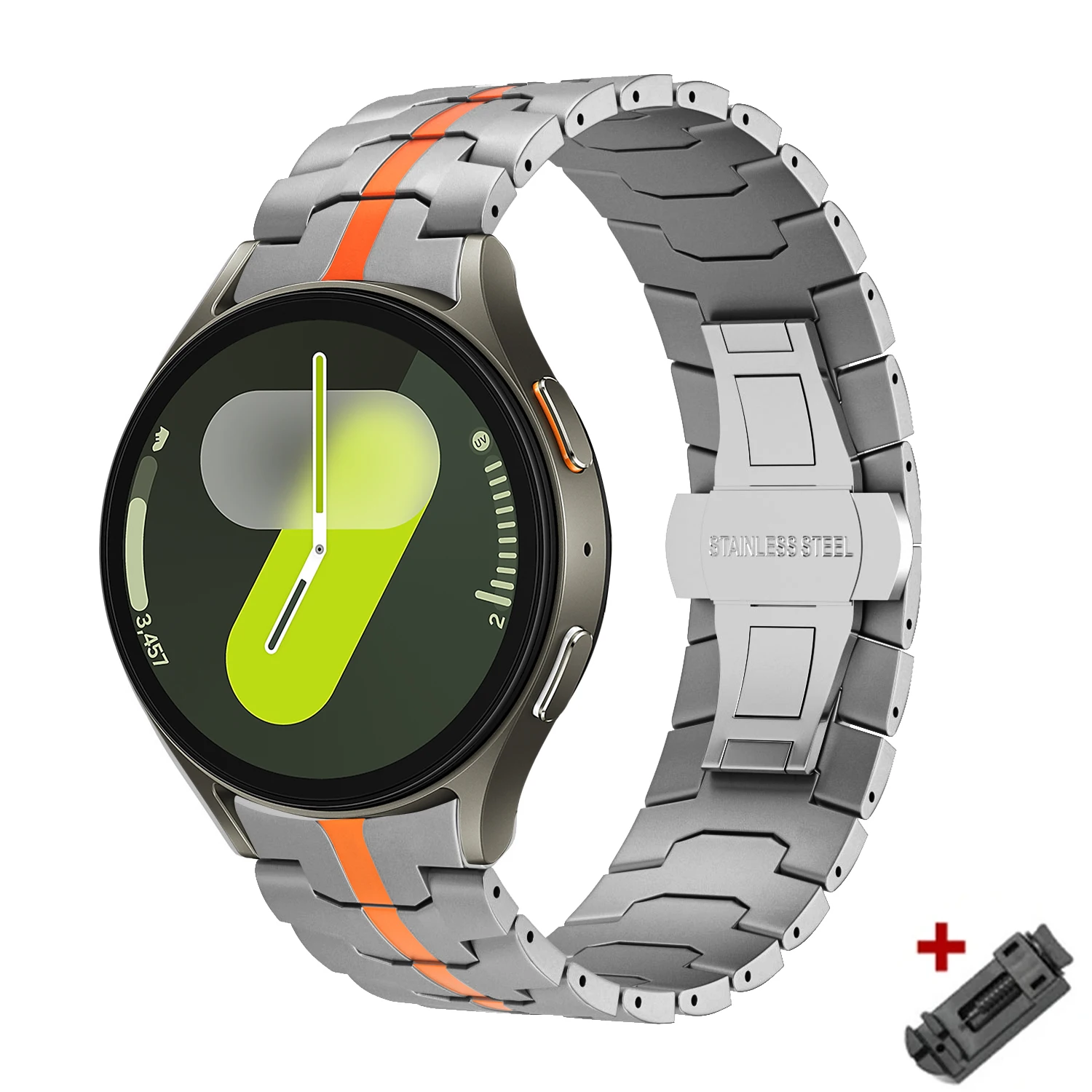 Stainless Steel Strap for Samsung Galaxy Watch 7 6 5 4 40mm 44mm 6 Classic 43mm 47mm No Gaps Metal Band 5Pro 45mm Quick Bracelet
