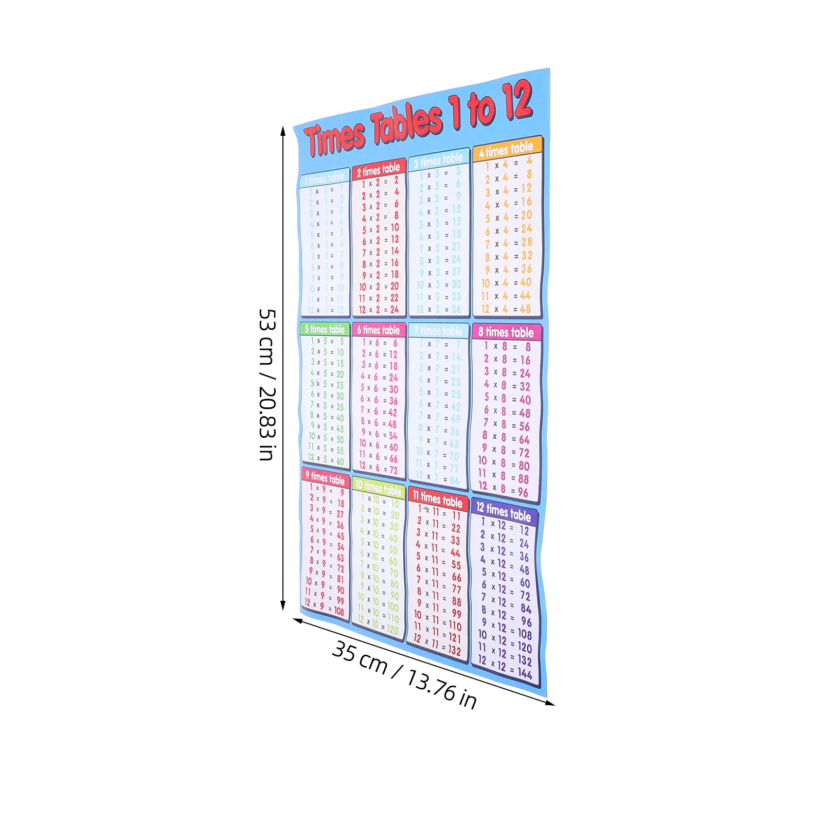 1pc Multiplication Table Wall Stickers 99 Times Chart Removable Decals For Kids Room Bedroom Classroom Glass Sticker Wall Decals
