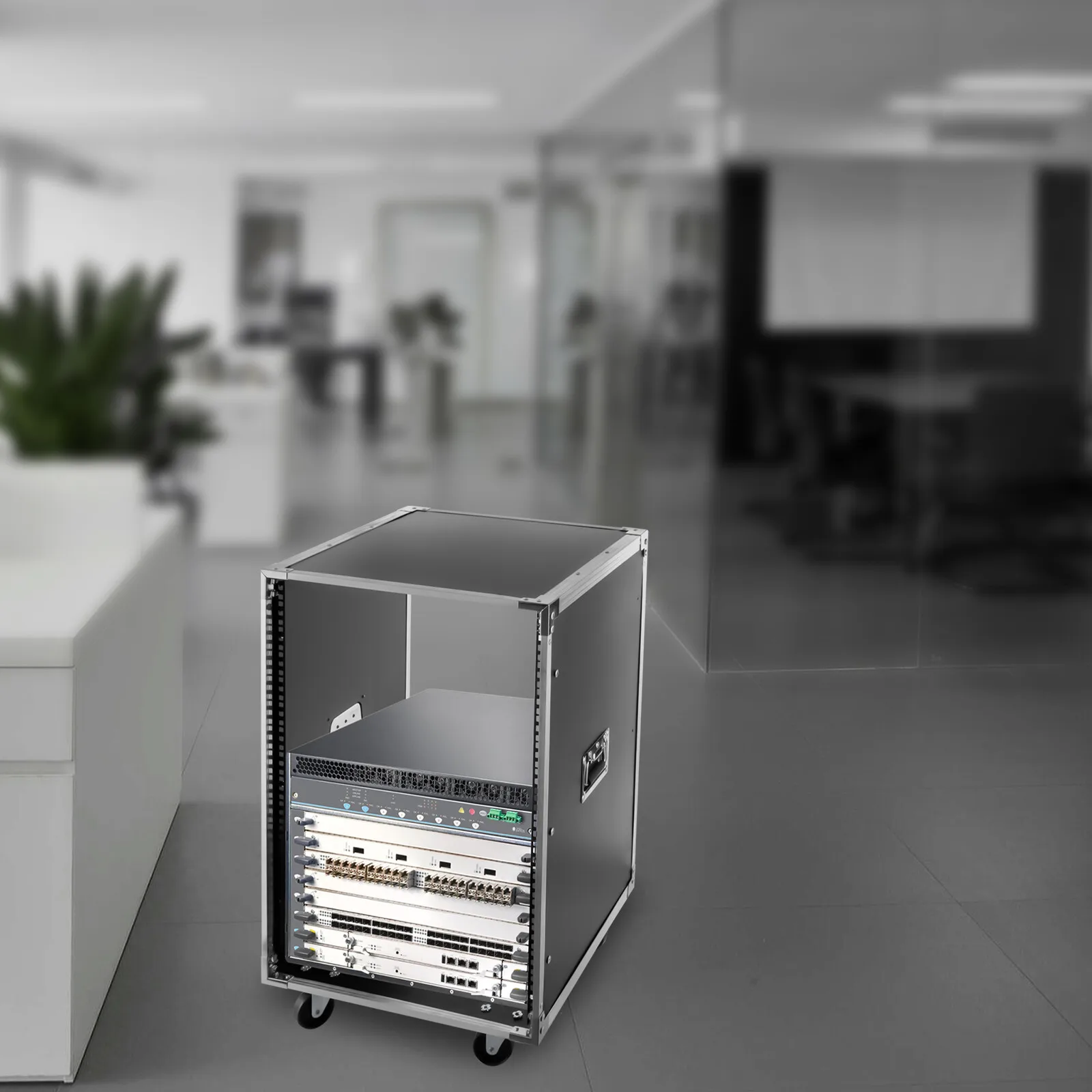 

53*50*72 см Портативный шкаф 16U Портативная сетевая серверная стойка на колесиках