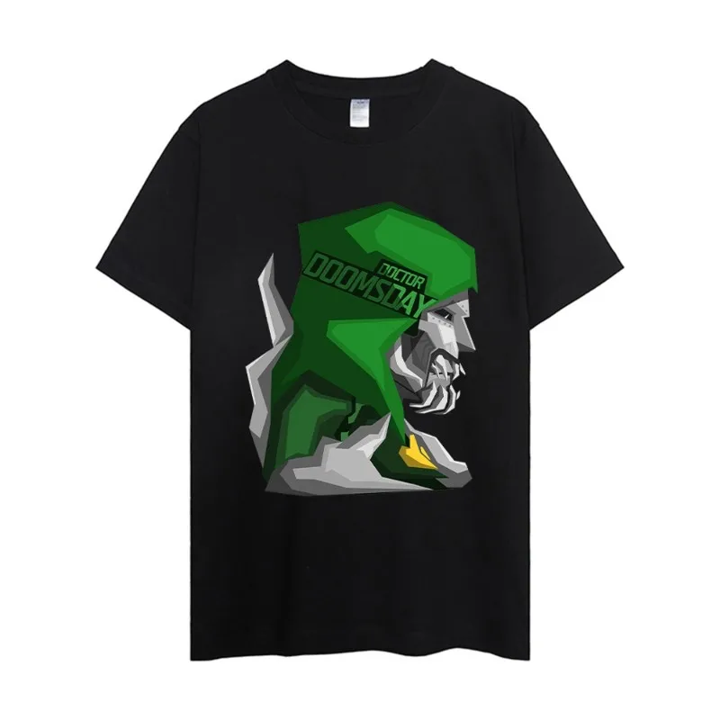 MINISO Marvel Doctor Doom T Shirt Men Couple Combination Clothes Short Sleeve Collar Fashion Woman Cotton