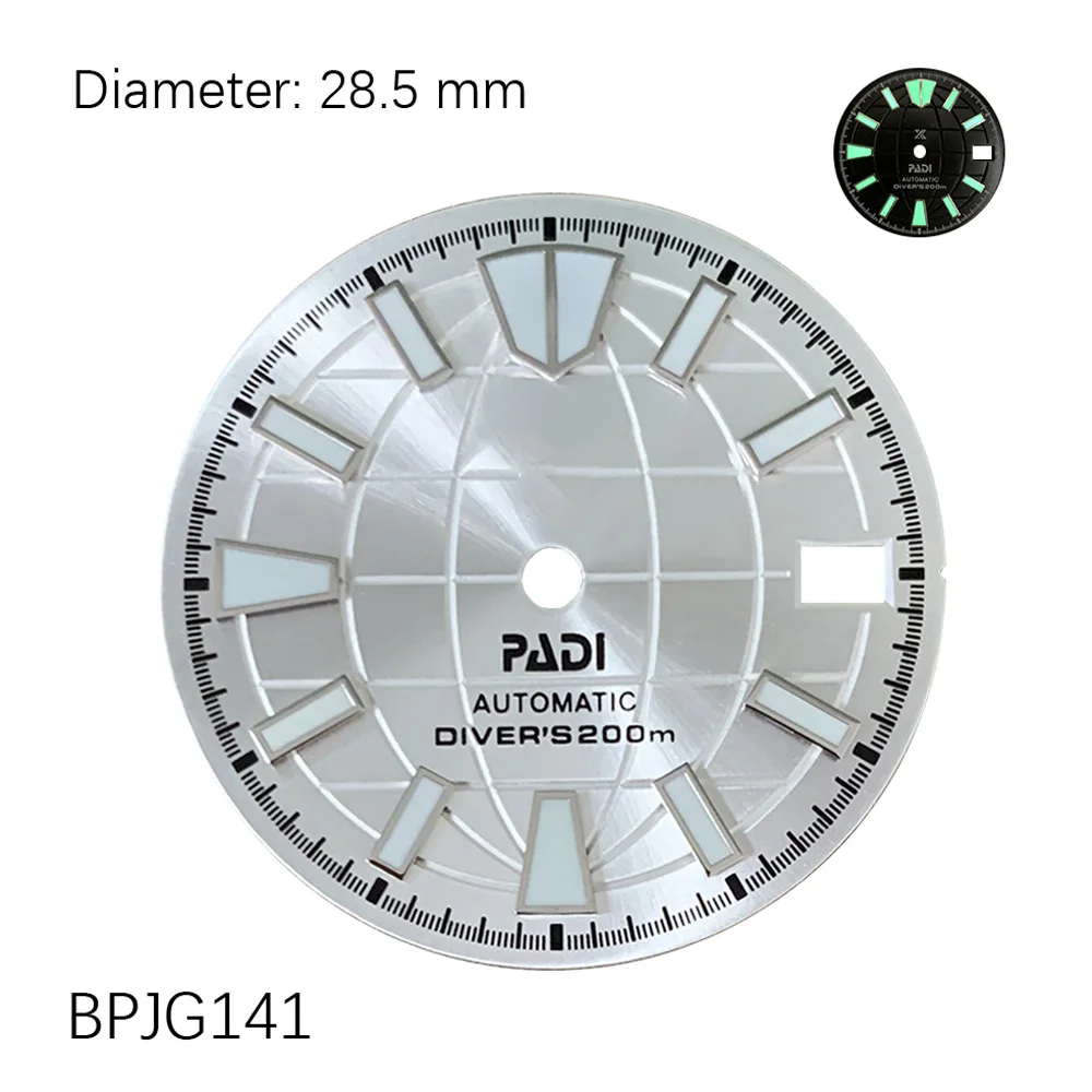 S Logo NH35 Dial 28.5mm Black Green Blue Grenade Shape Dial For NH35/NH36 Movement PADI Samurai s Dial NH35 SRPJ93K1 Watchmods