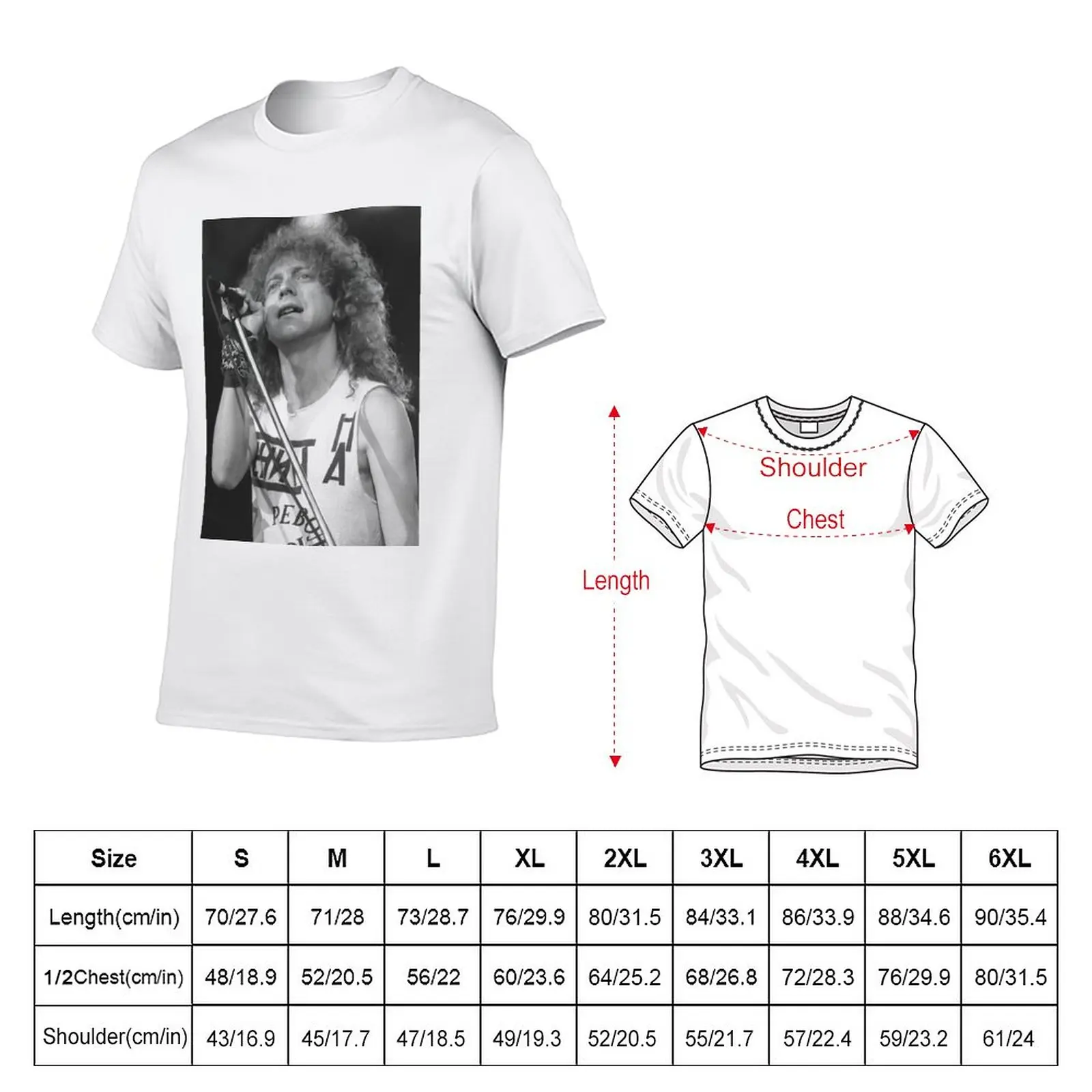 New Lou Gramm BW Photograph T-Shirt Oversized t-shirt boys white t shirts oversized t shirt men