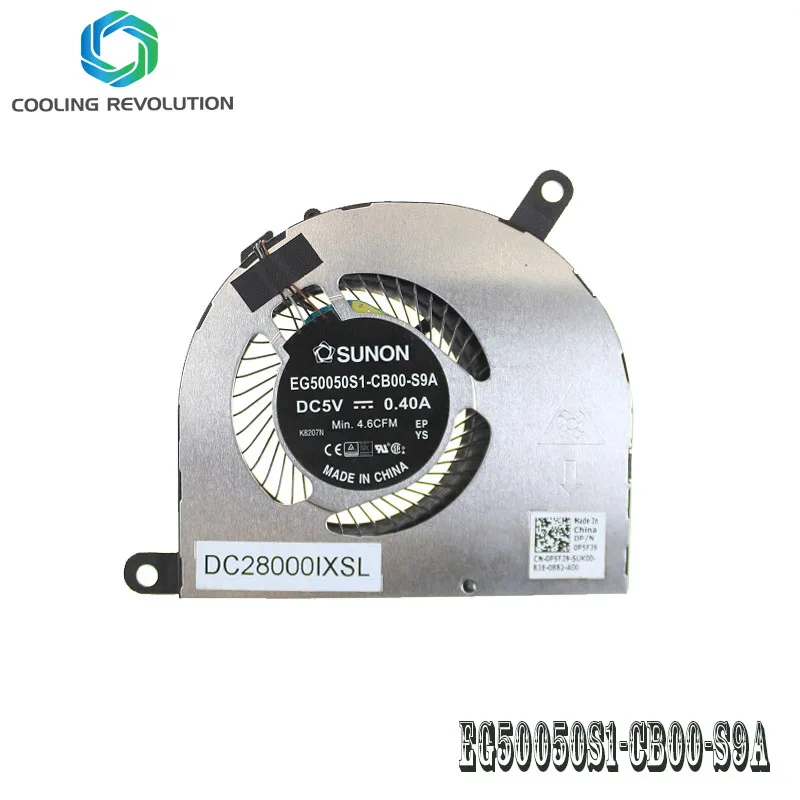 Laptop CPU Cooling Fan EG50050S1-CB00-S9A DC5V 0.40A 4Pin for Dell Latitude 5480 E5480 DC28000IXSL DP/N 0P5F39