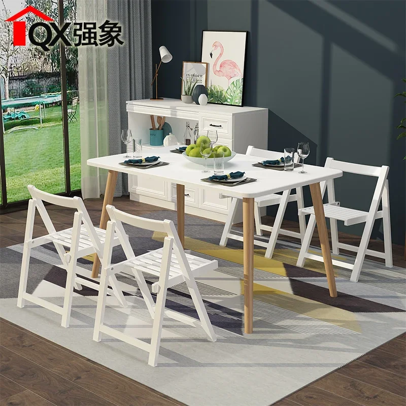 Hxl Modern Minimalist Solid Wood Folding Dining Chair Dining Chair Nordic Style Oak Dining Chair