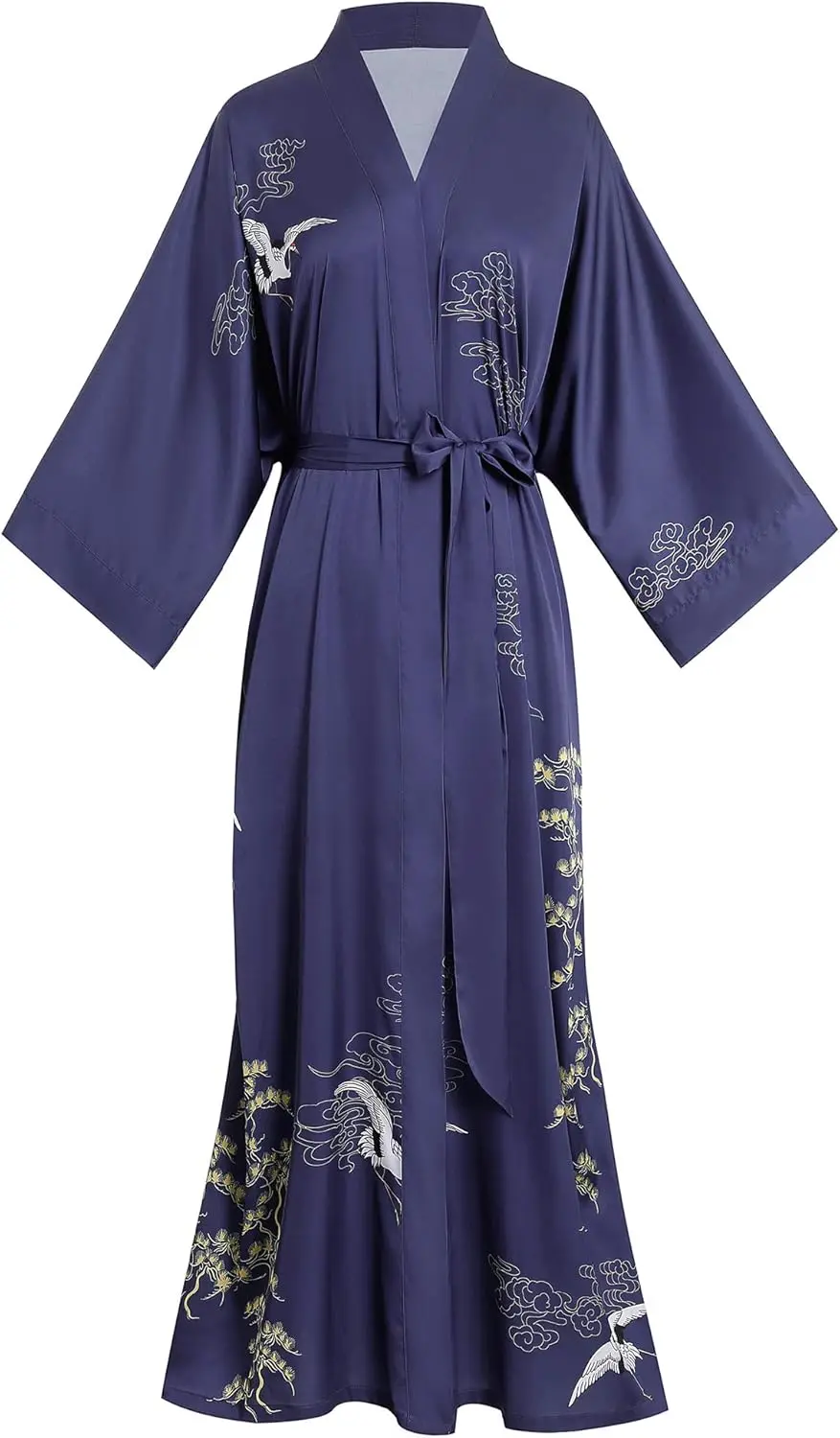 

Длинные, мягкие, легкие, шелковистые кимоно-халаты для женщин, роскошные японские женские кимоно-халаты с цветочным принтом