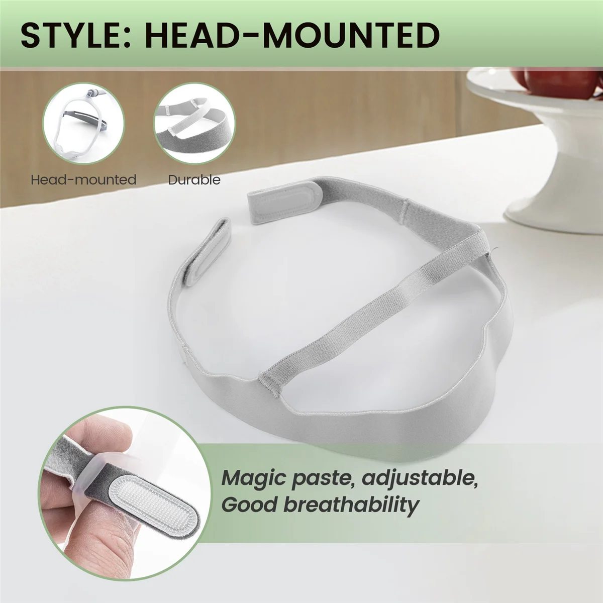 Faixa de cabeça com ventilador para Philips Respironics Dreamwear CPAP/Máscaras BiLevel Travesseiro nasal